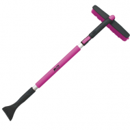 Щетка со скребком, мягкая ручка, поворотная,телескоп.(90-130 см)